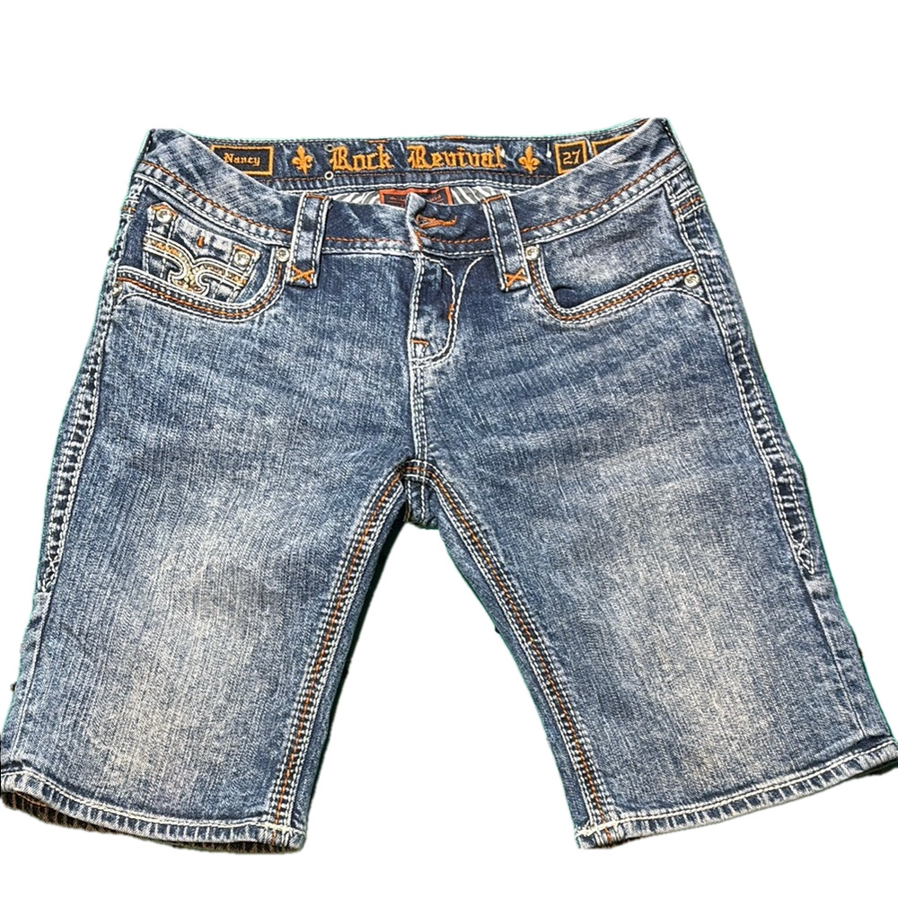 Rock Revival Nancy Bermuda Denim Shorts size 27